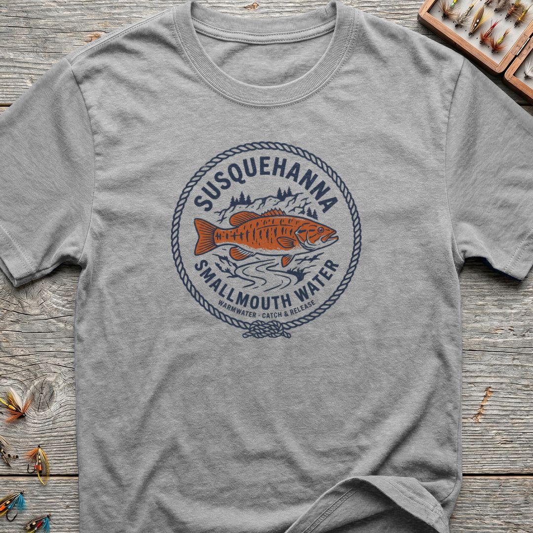 Susquehanna Smallmouth Water - Sport Grey t-shirt