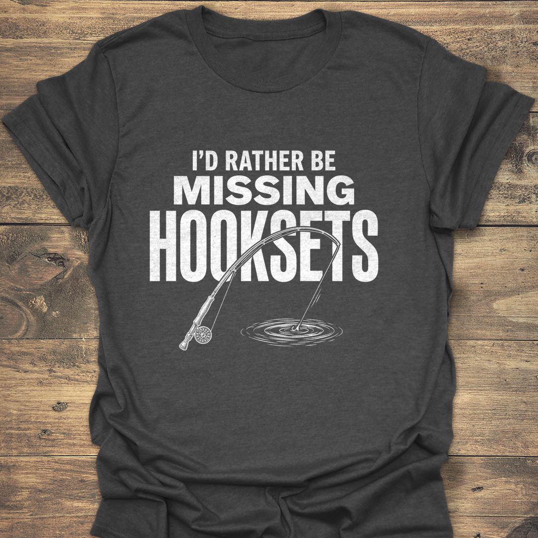 Rather Be Missing Hooksets - Dark Heather t-shirt