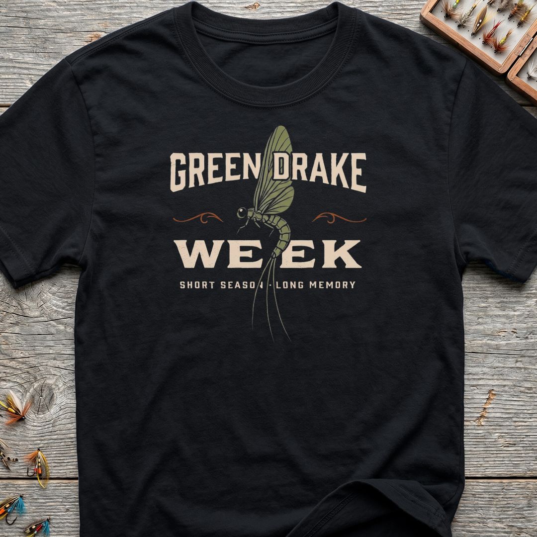 Green Drake Week - Black t-shirt
