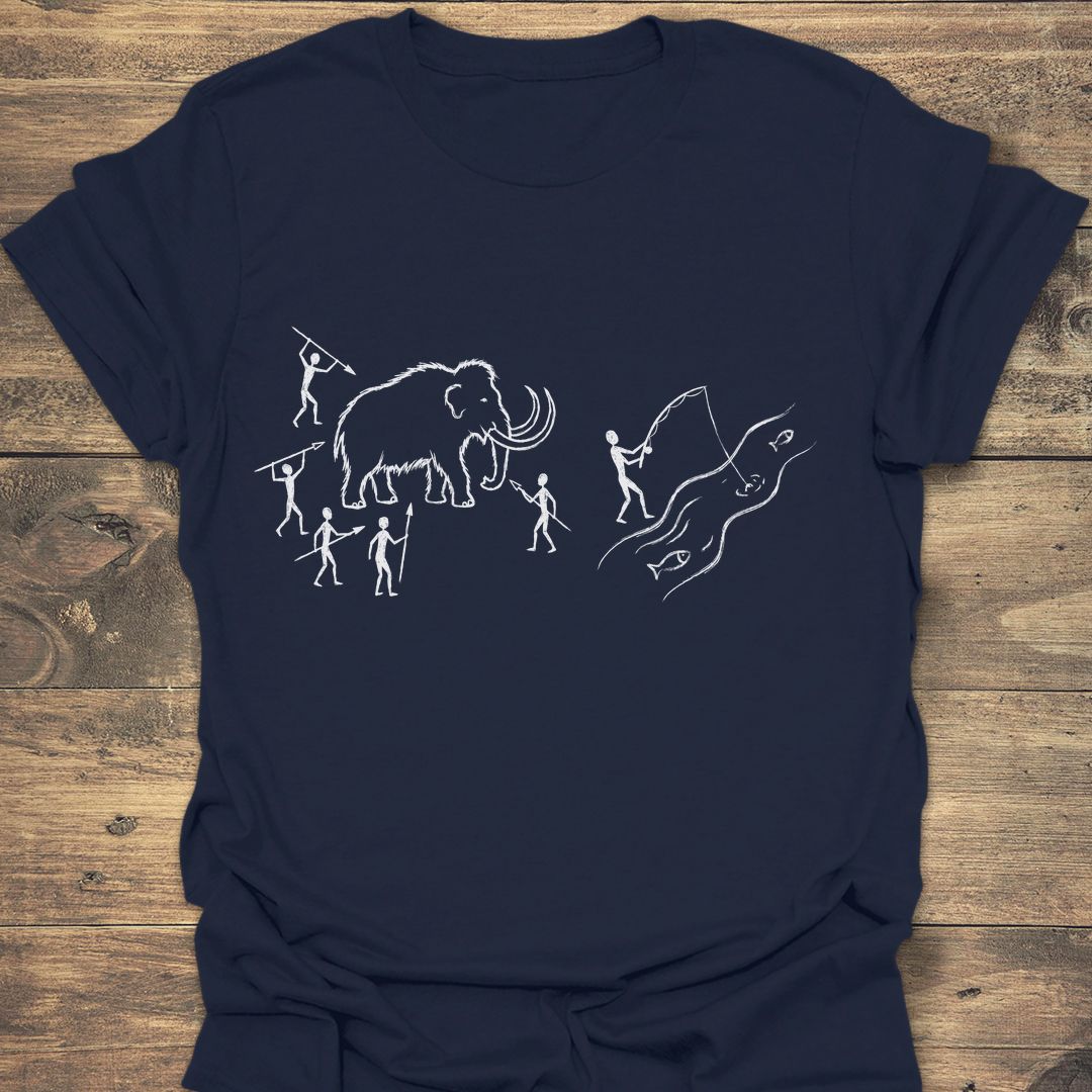 Cave Fishing While Others Hunt - Navy t-shirt