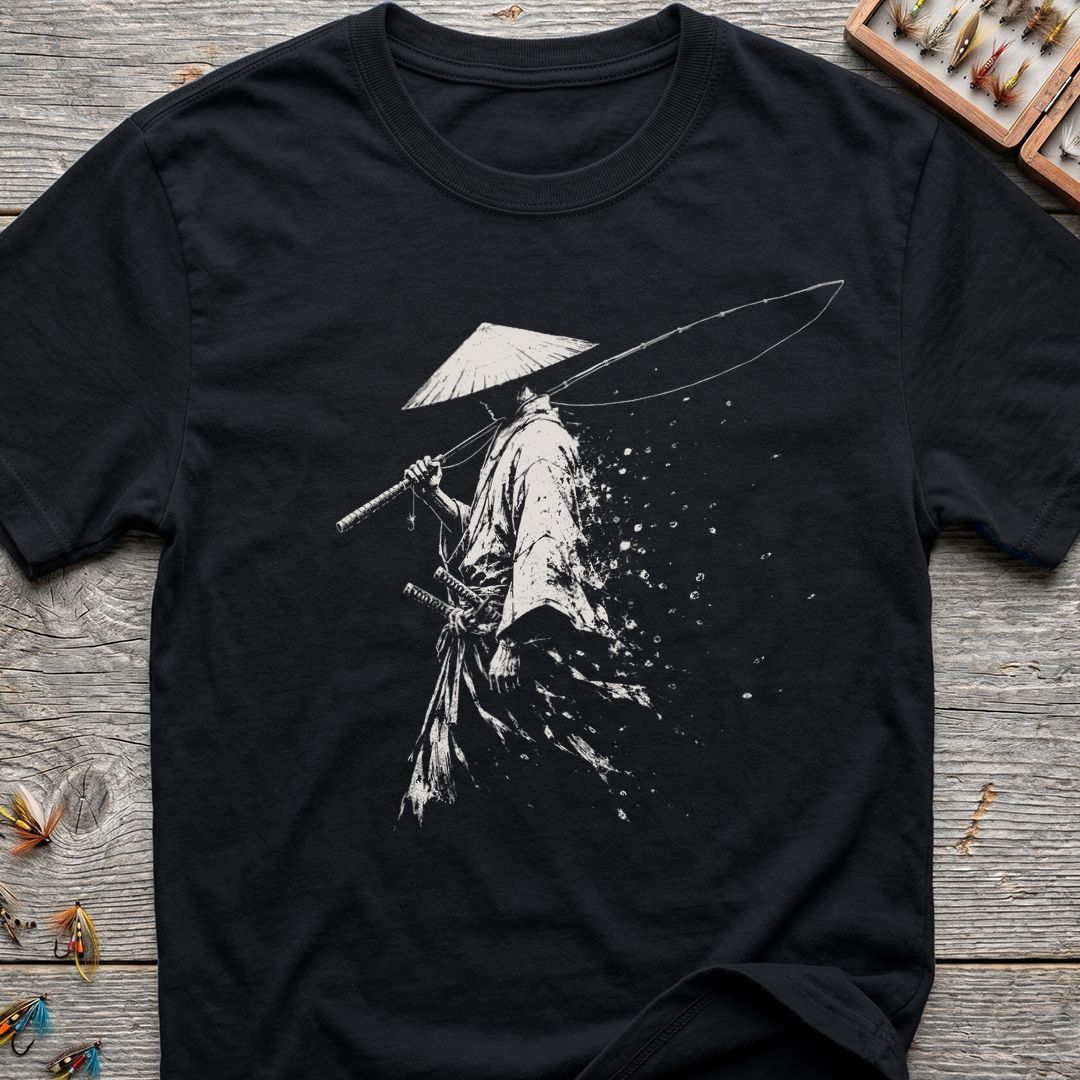 Tenkara Samurai — The Vanishing Angler - Black t-shirt