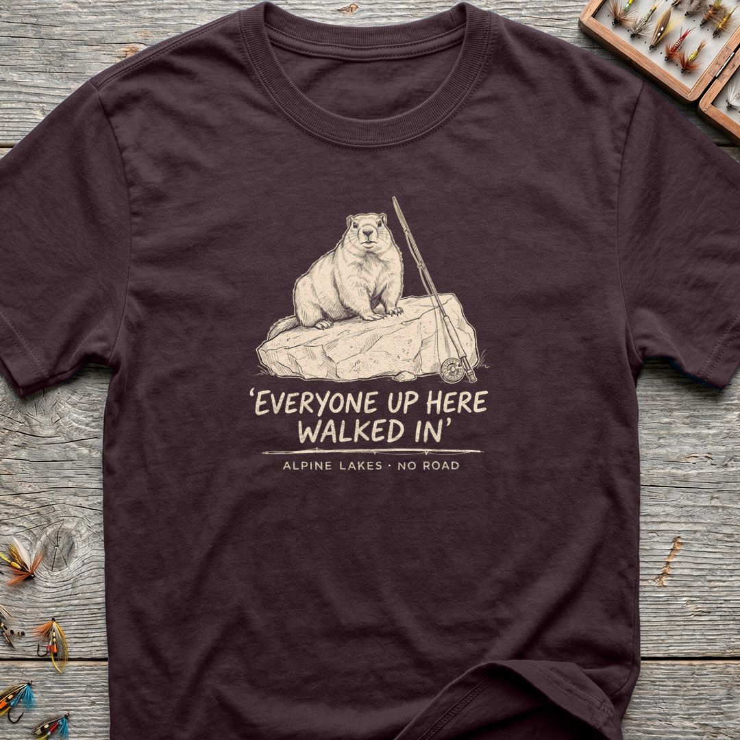 Everyone Up Here Walked In - Dark Chocolate t-shirt