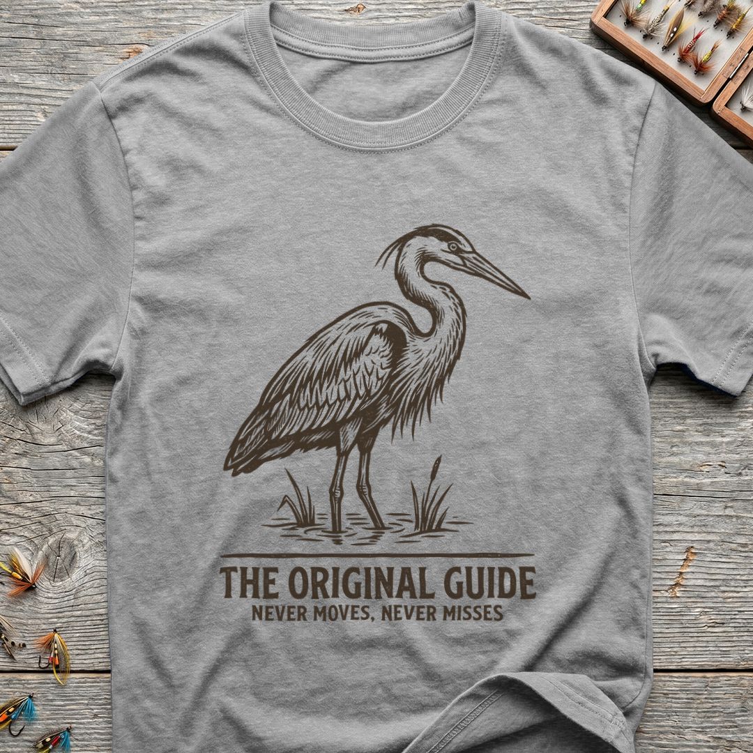 The Original Guide Heron - Sport Grey t-shirt