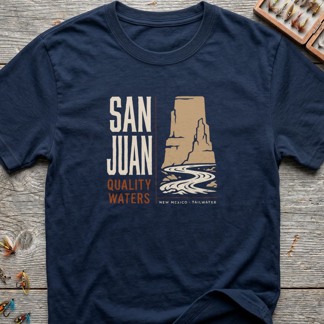 San Juan Quality Waters - Navy t-shirt