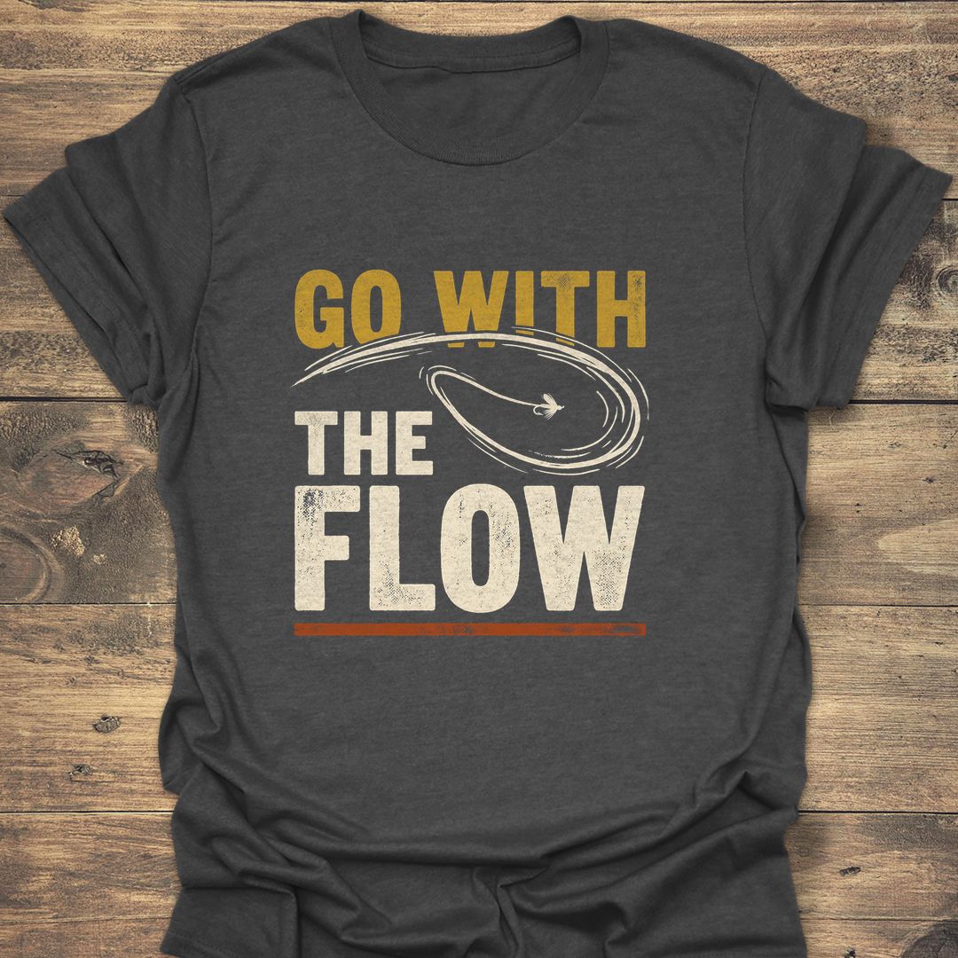 Go With The Flow - Dark Heather t-shirt