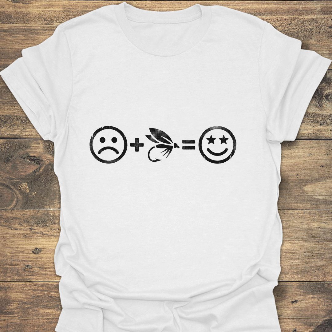 Sad Plus Fly Equals Happy - White t-shirt
