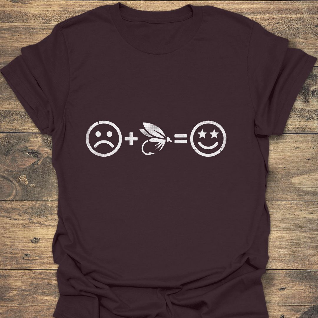 Sad Plus Fly Equals Happy - Dark Chocolate t-shirt
