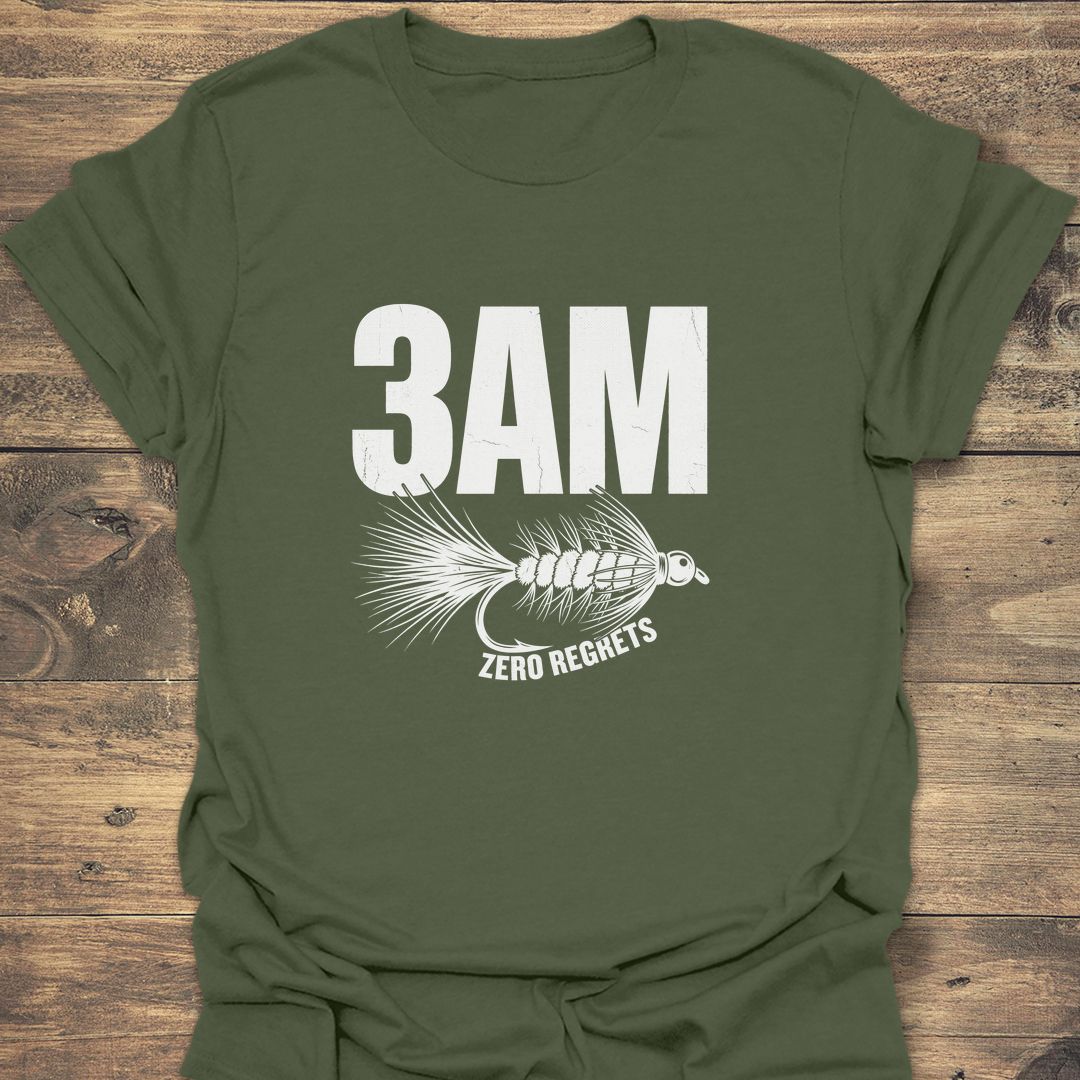 3AM Zero Regrets - Military Green t-shirt