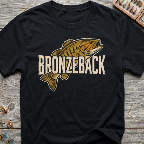 Bronzeback Smallmouth Bass - Black t-shirt
