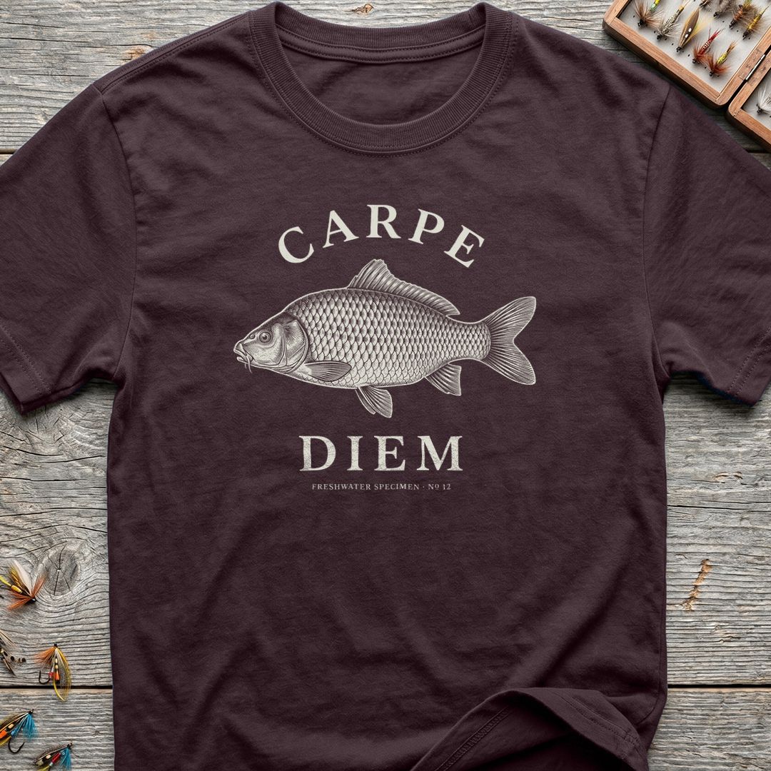 Carpe Diem Carp Specimen - Dark Chocolate t-shirt