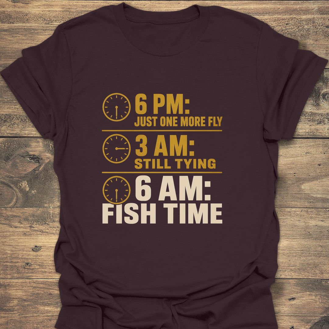 One More Fly Then Fish - Dark Chocolate t-shirt