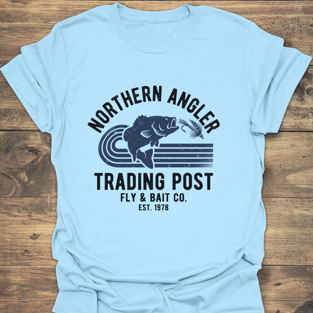 Northern Angler Trading Post - Light Blue t-shirt
