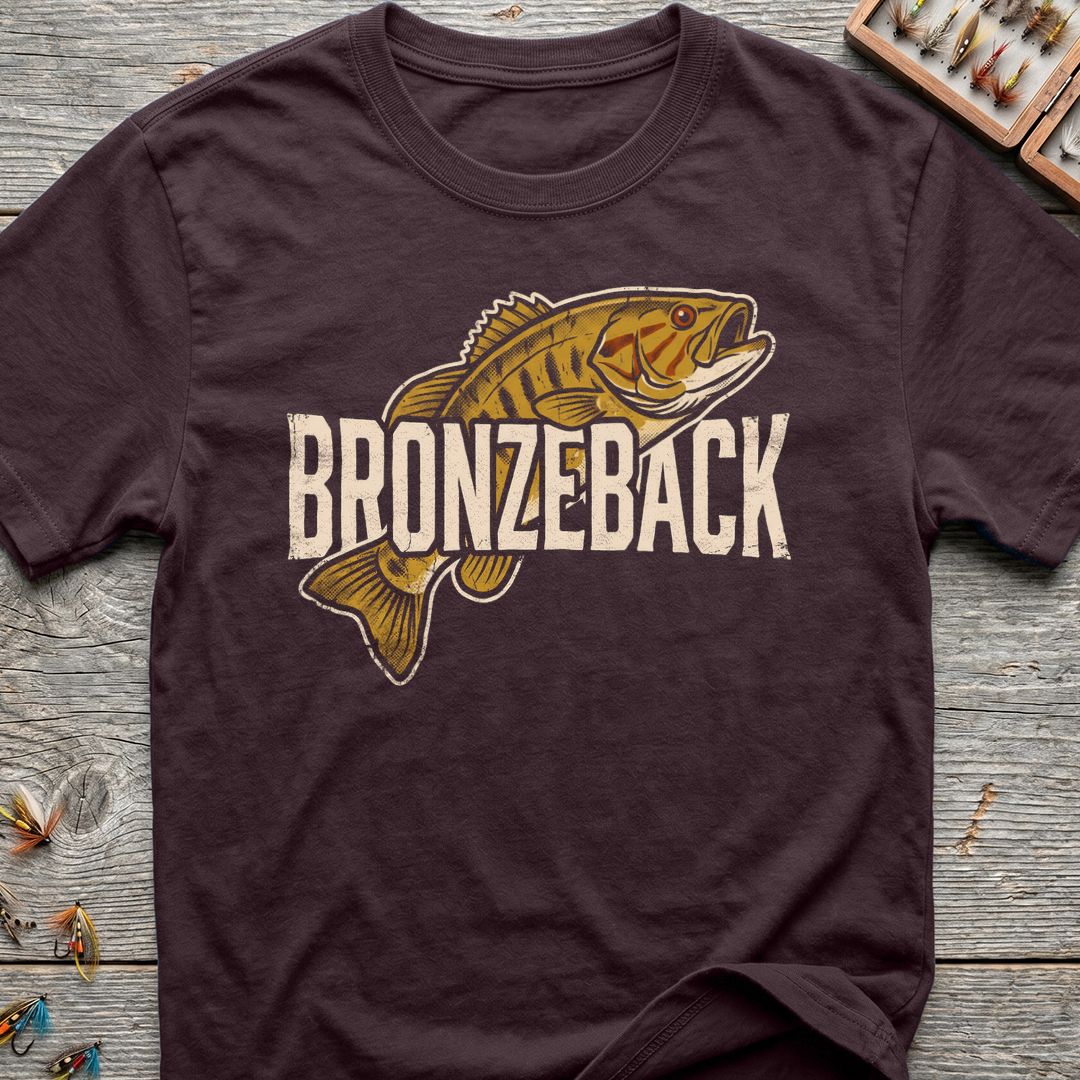 Bronzeback Smallmouth Bass - Dark Chocolate t-shirt