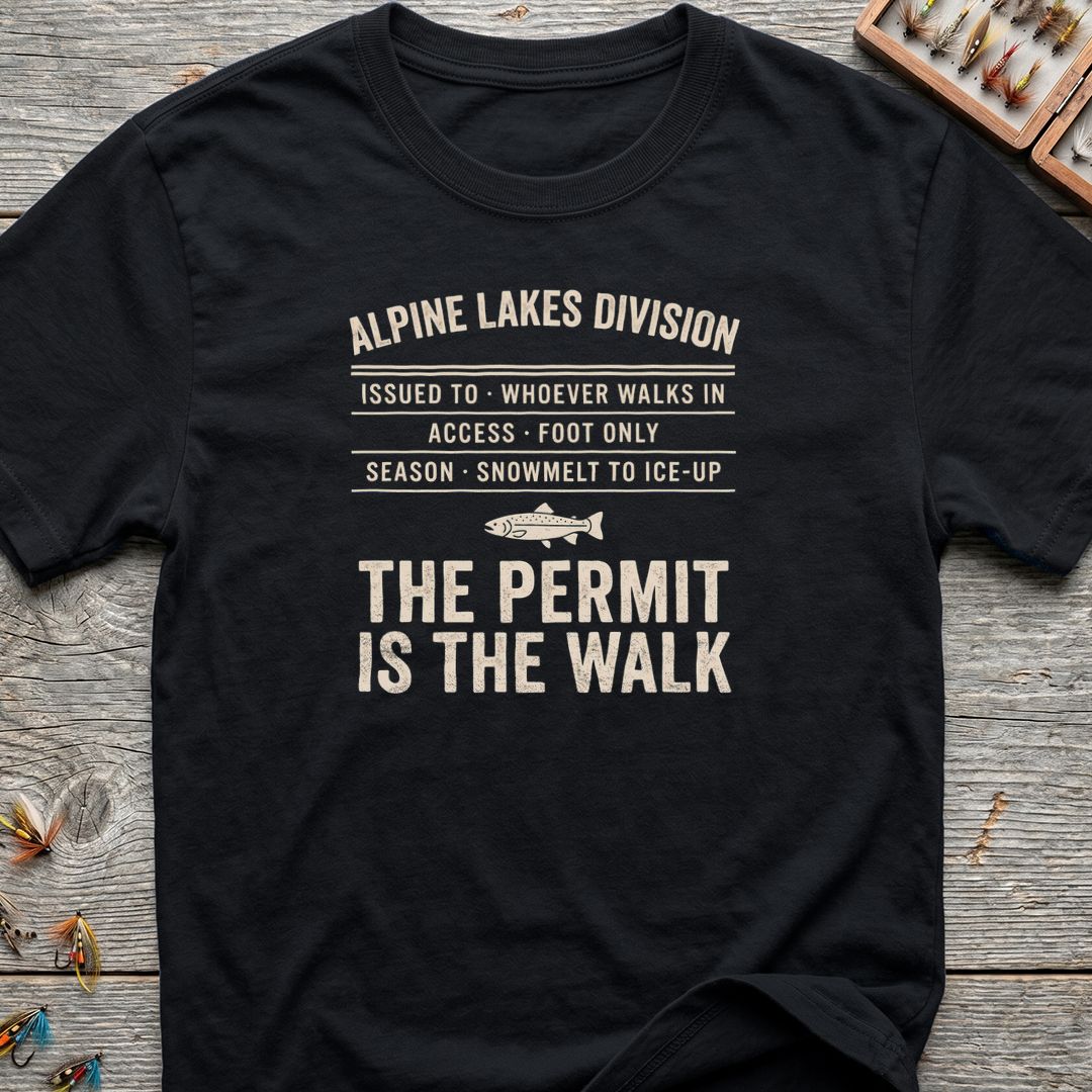 The Permit Is The Walk - Black t-shirt