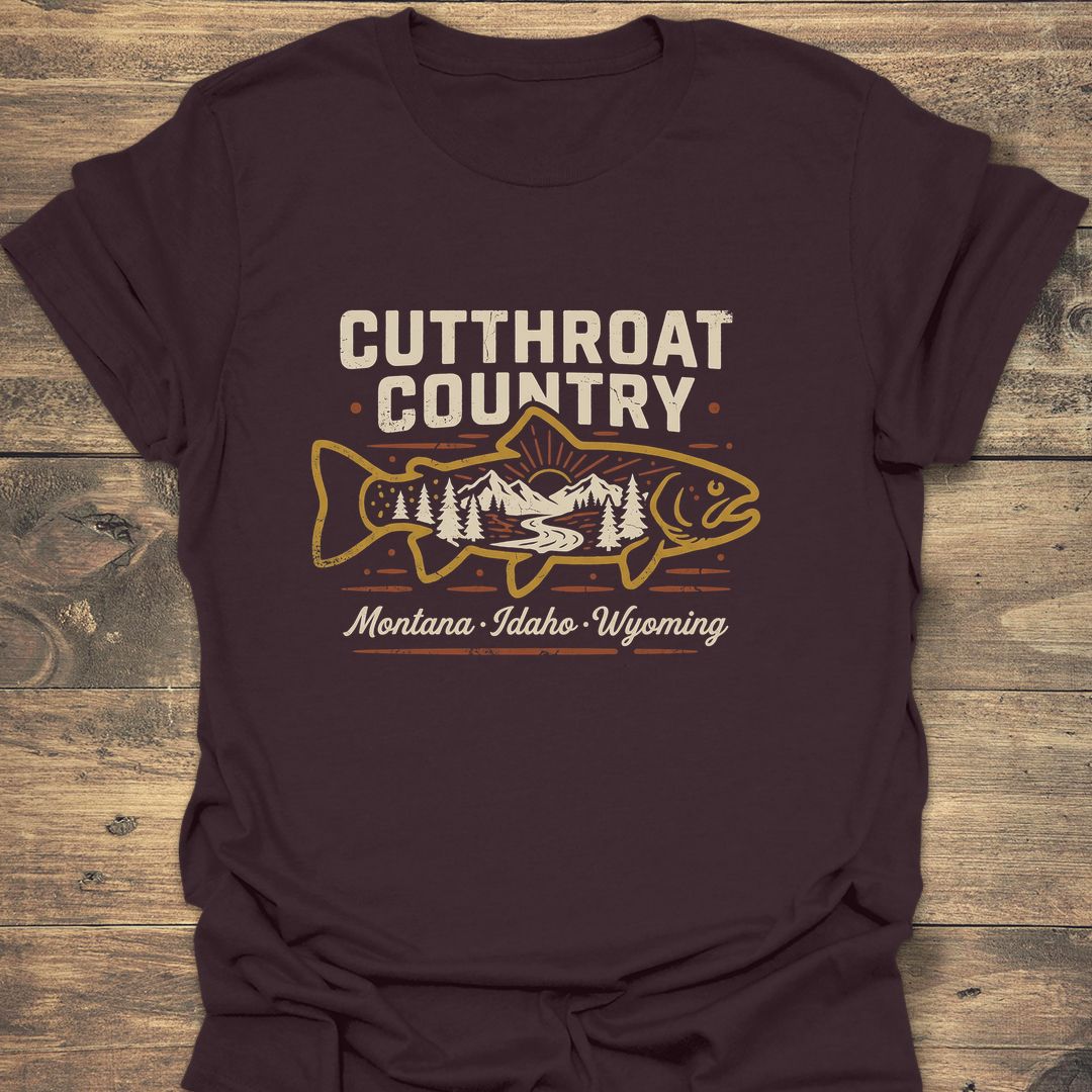 Cutthroat Country Trout - Dark Chocolate t-shirt
