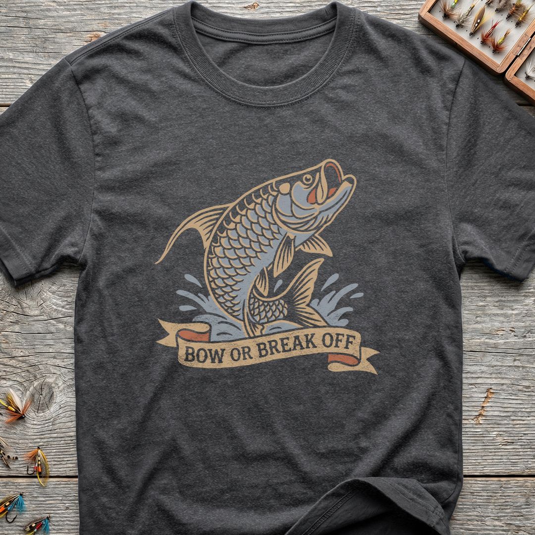 Bow Or Break Off Tarpon - Dark Heather t-shirt
