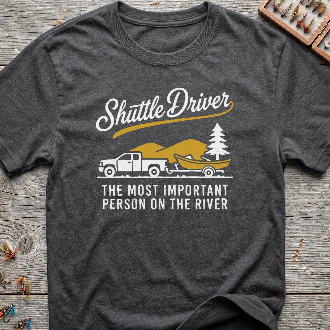Shuttle Driver Most Important Person - Dark Heather t-shirt