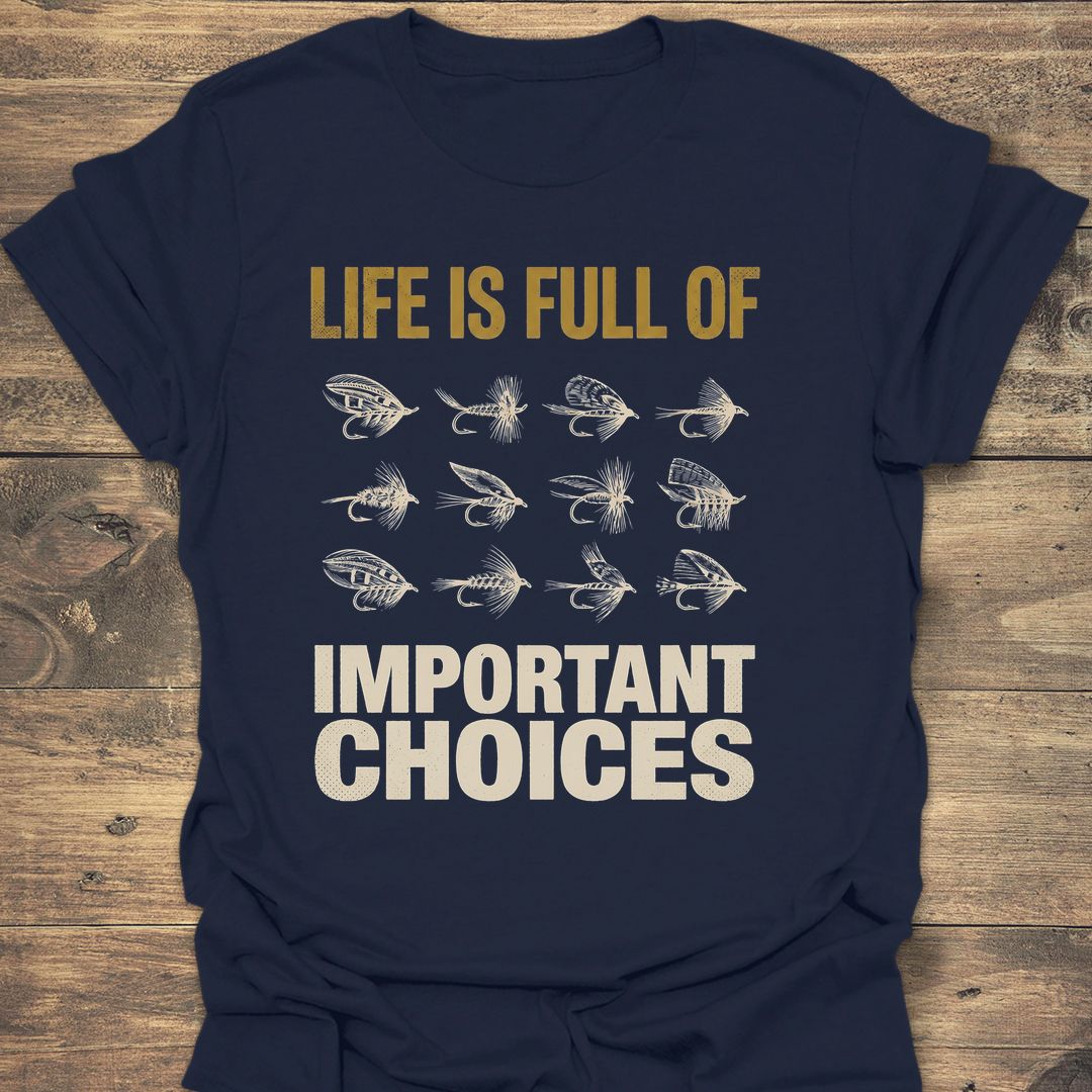 Important Choices Fly Box - Navy t-shirt