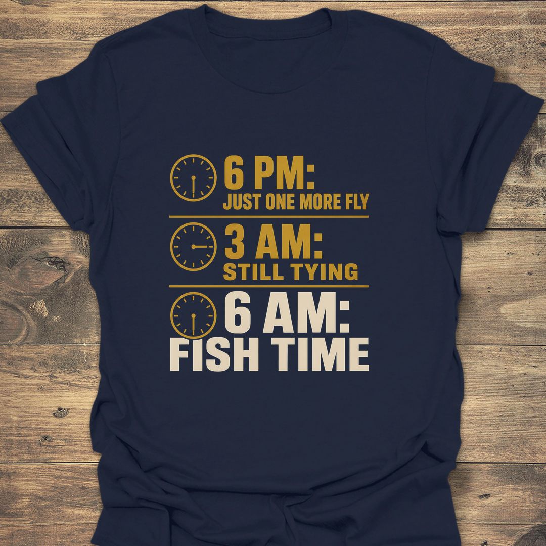 One More Fly Then Fish - Navy t-shirt