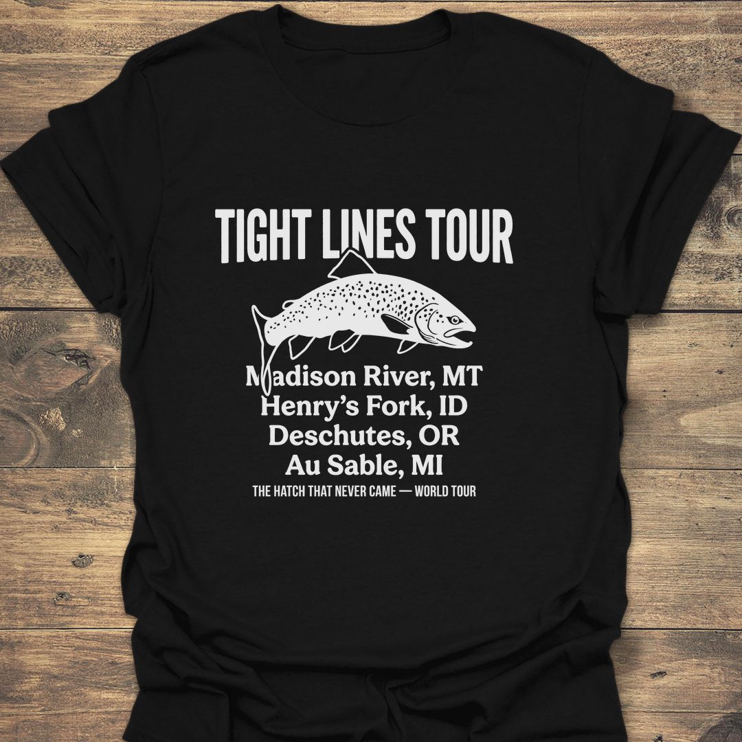Tight Lines Tour - Black t-shirt