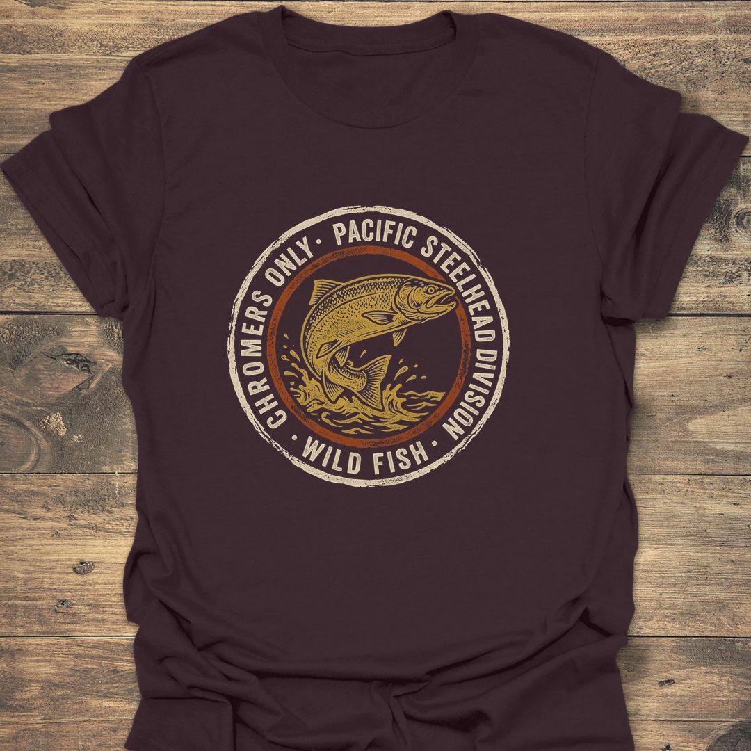 Pacific Steelhead Chromers Division - Dark Chocolate t-shirt