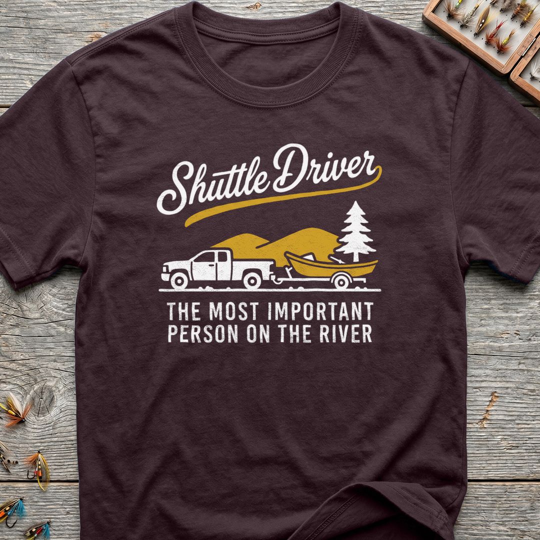 Shuttle Driver Most Important Person - Dark Chocolate t-shirt