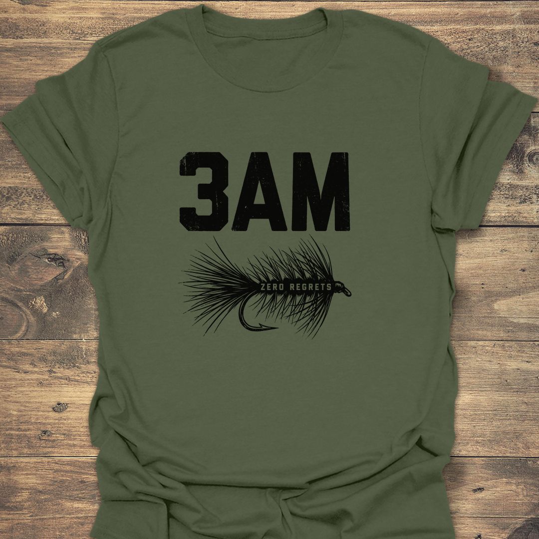 3AM Zero Regrets Dry Fly - Military Green t-shirt