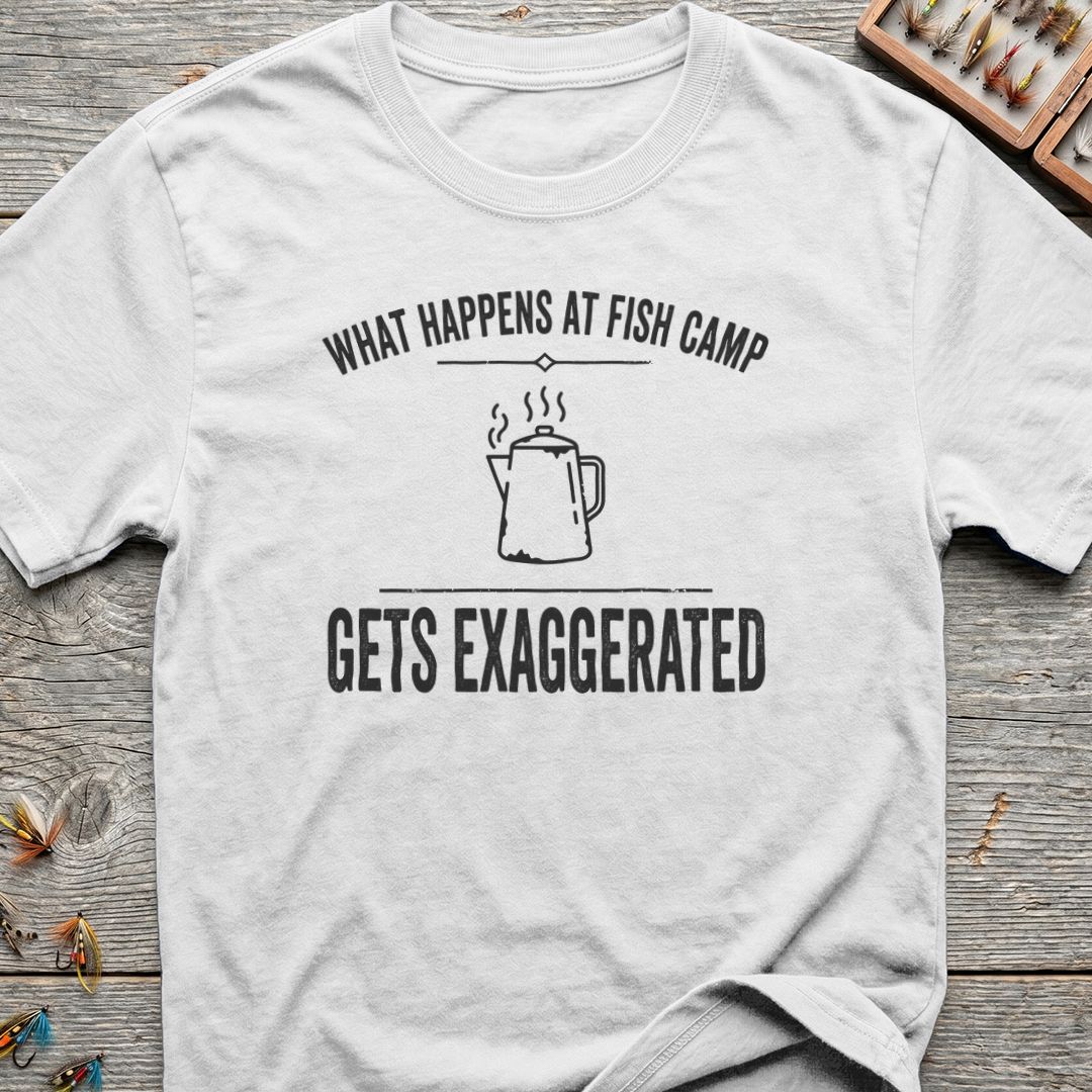 What Happens At Fish Camp - White t-shirt