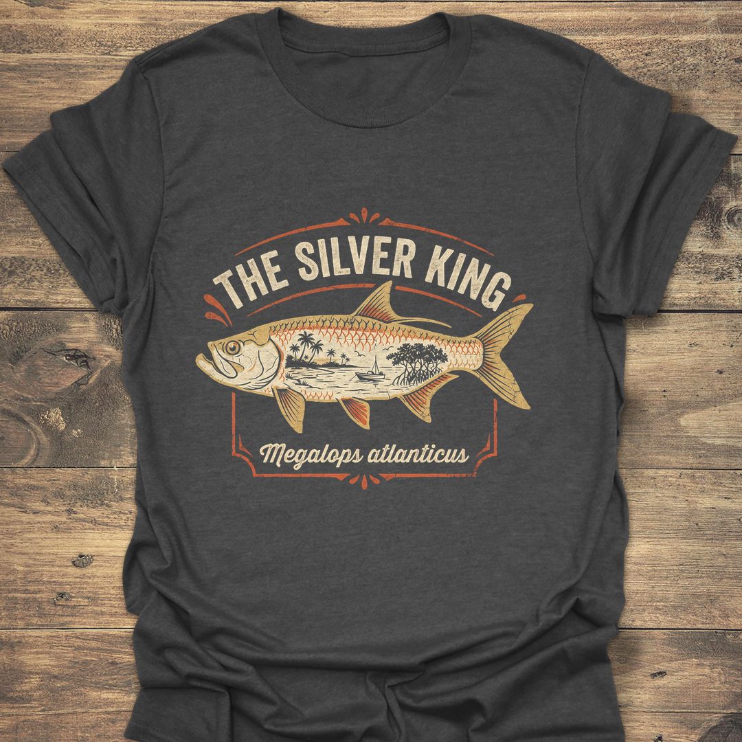 The Silver King Tarpon - Dark Heather t-shirt