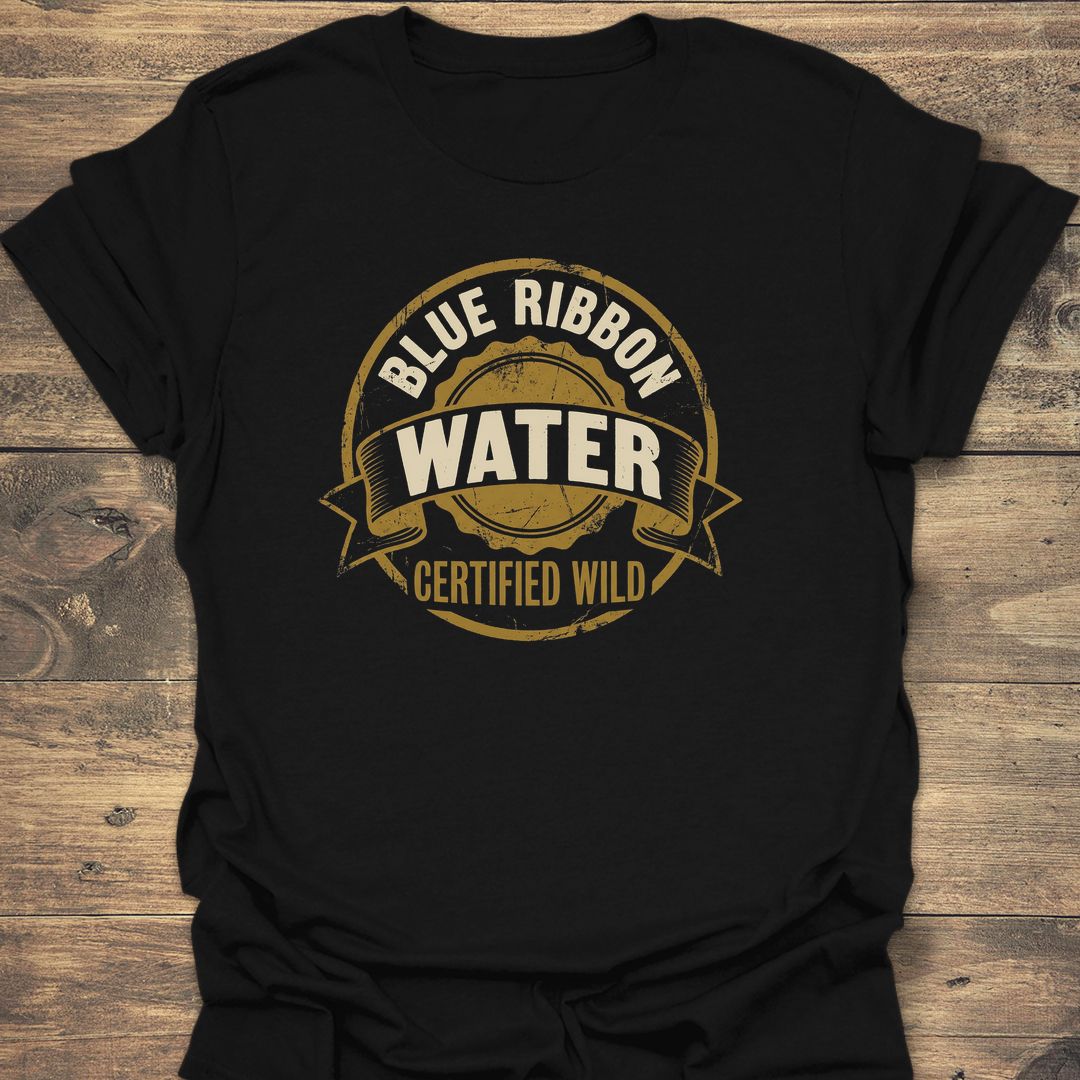 Blue Ribbon Water Certified Wild - Black t-shirt