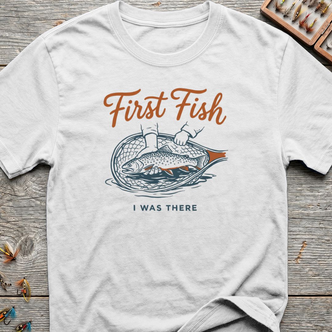 First Fish I Was There - White t-shirt