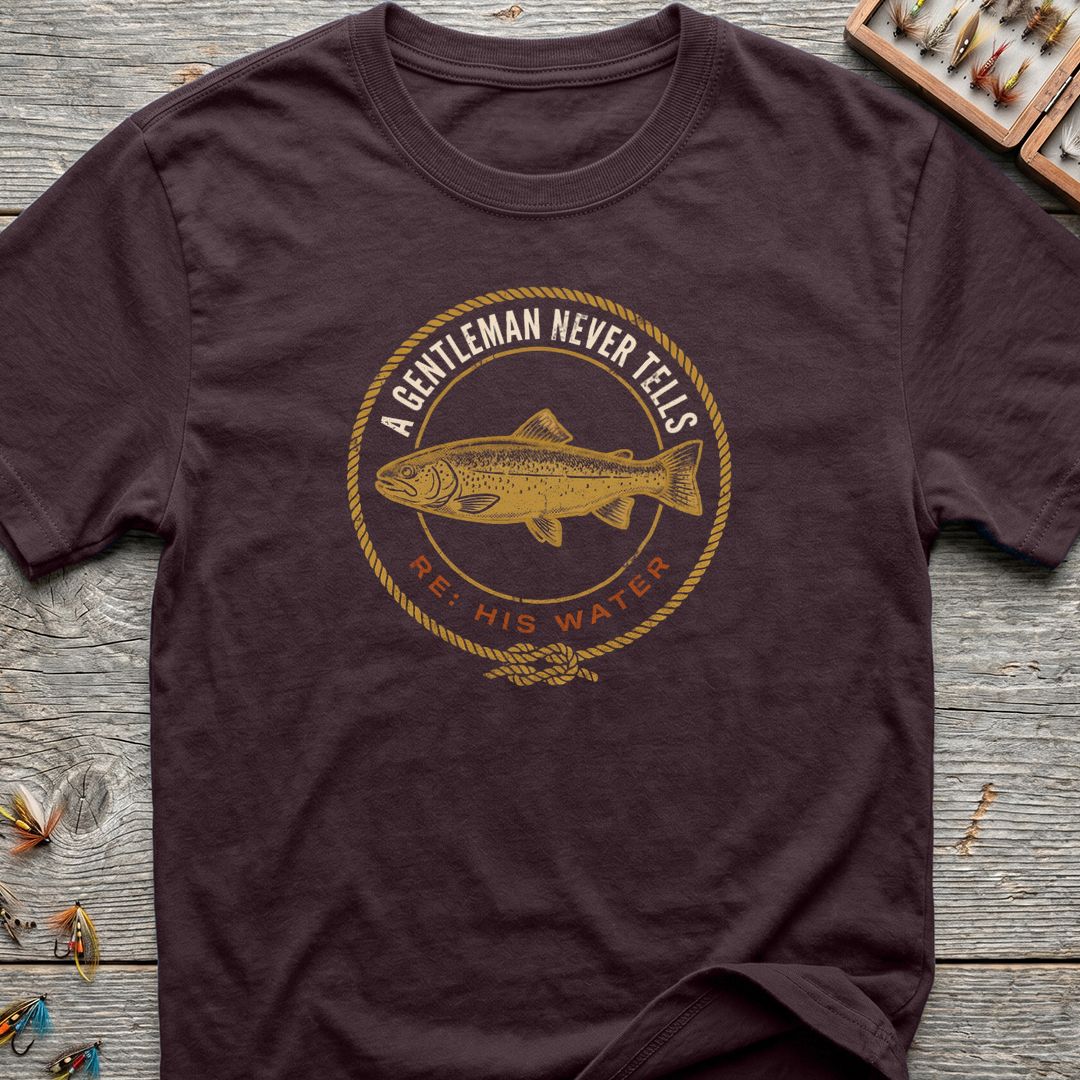 A Gentleman Never Tells - Dark Chocolate t-shirt