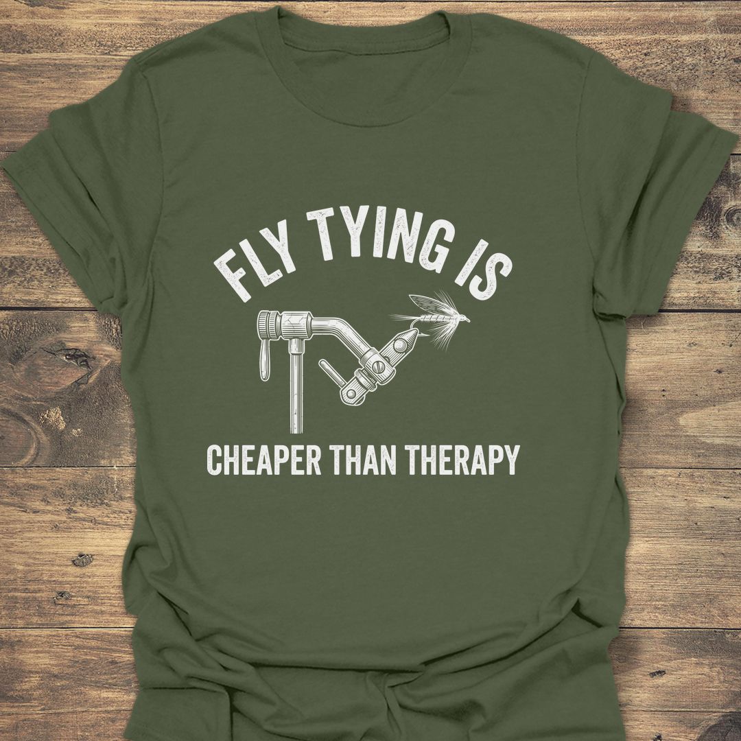 Cheaper Than Therapy - Military Green t-shirt