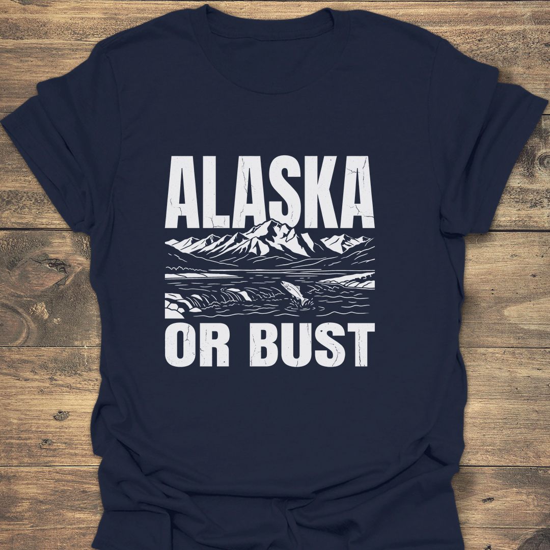 Alaska Or Bust - Navy t-shirt