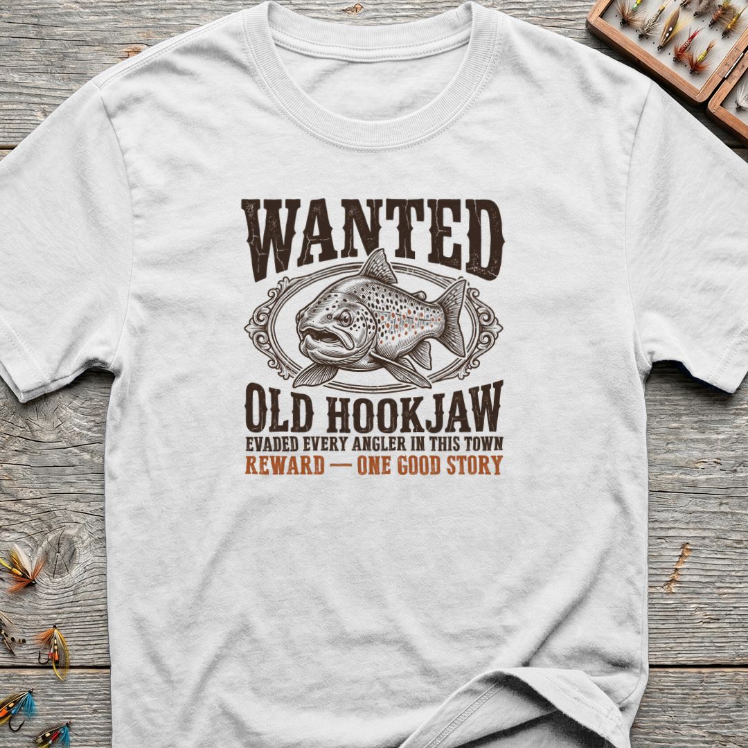 Wanted Old Hookjaw Trout - White t-shirt
