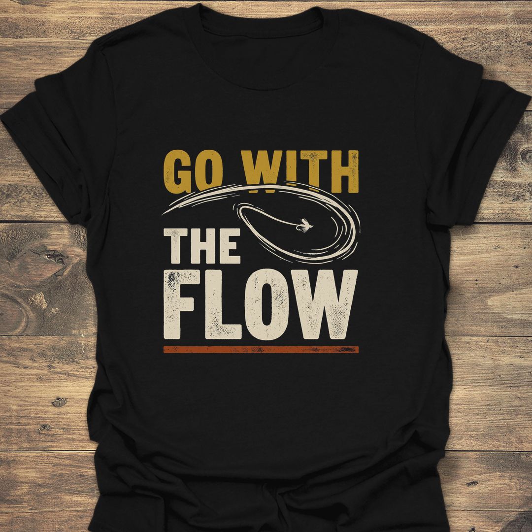 Go With The Flow - Black t-shirt