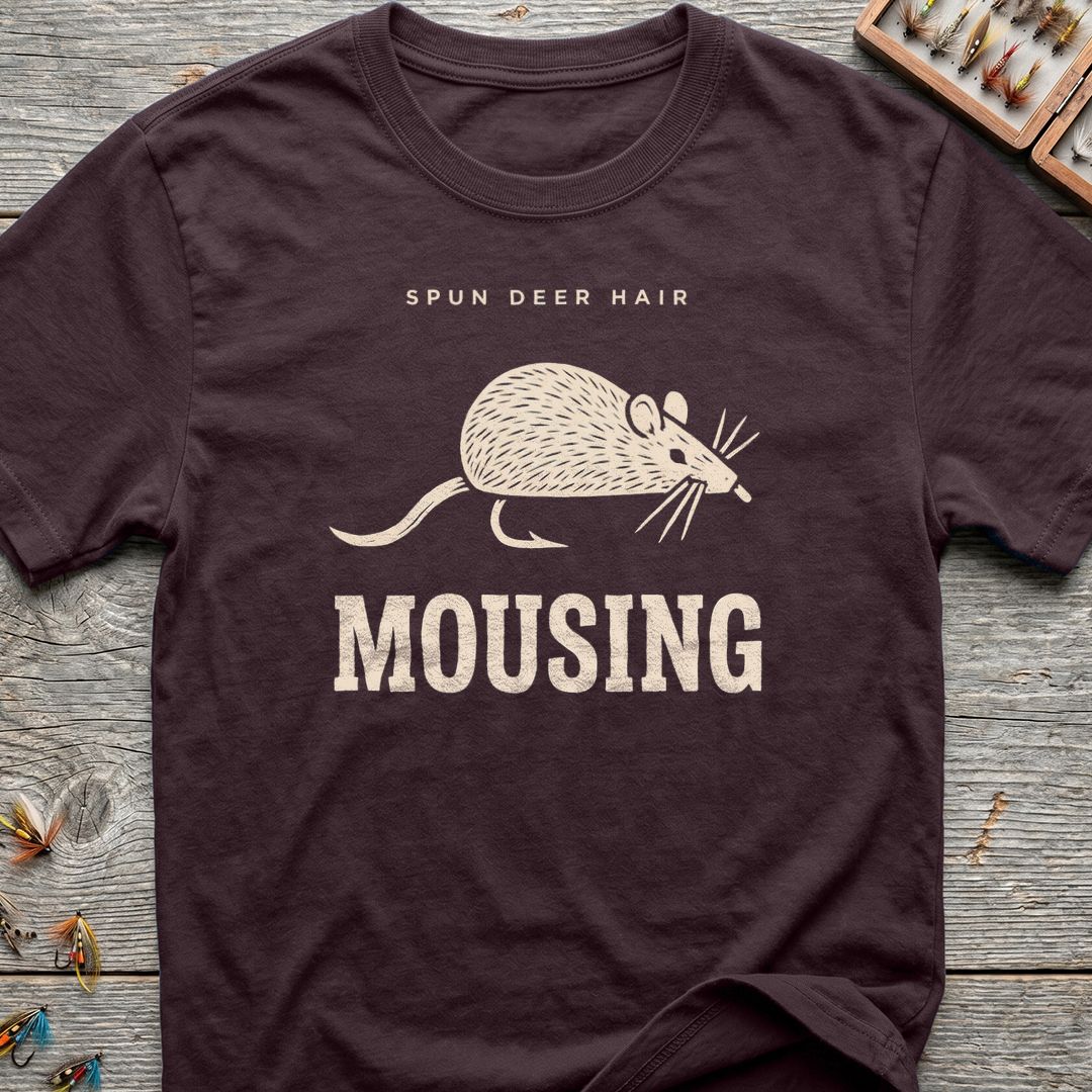 Mousing Spun Deer Hair - Dark Chocolate t-shirt