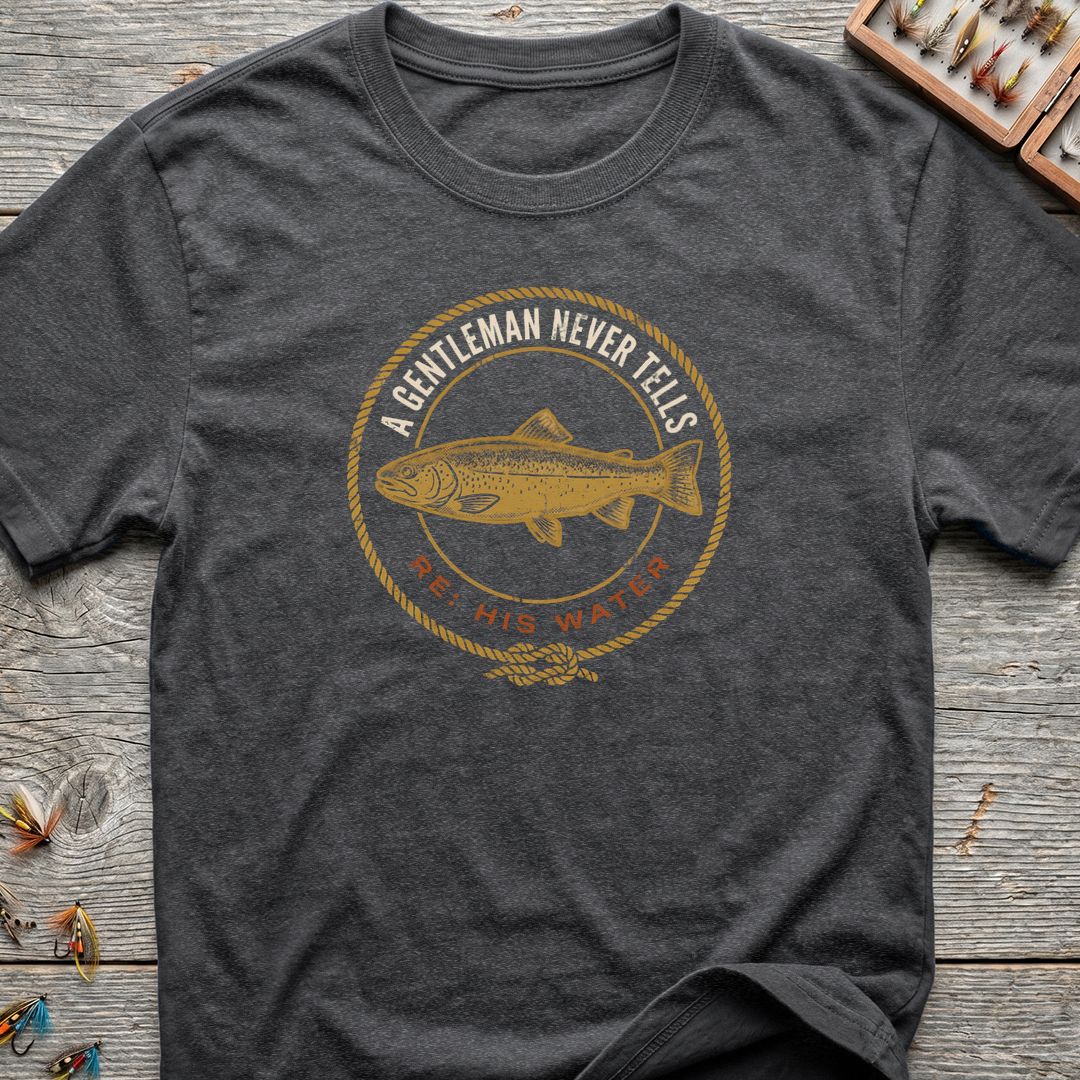 A Gentleman Never Tells - Dark Heather t-shirt