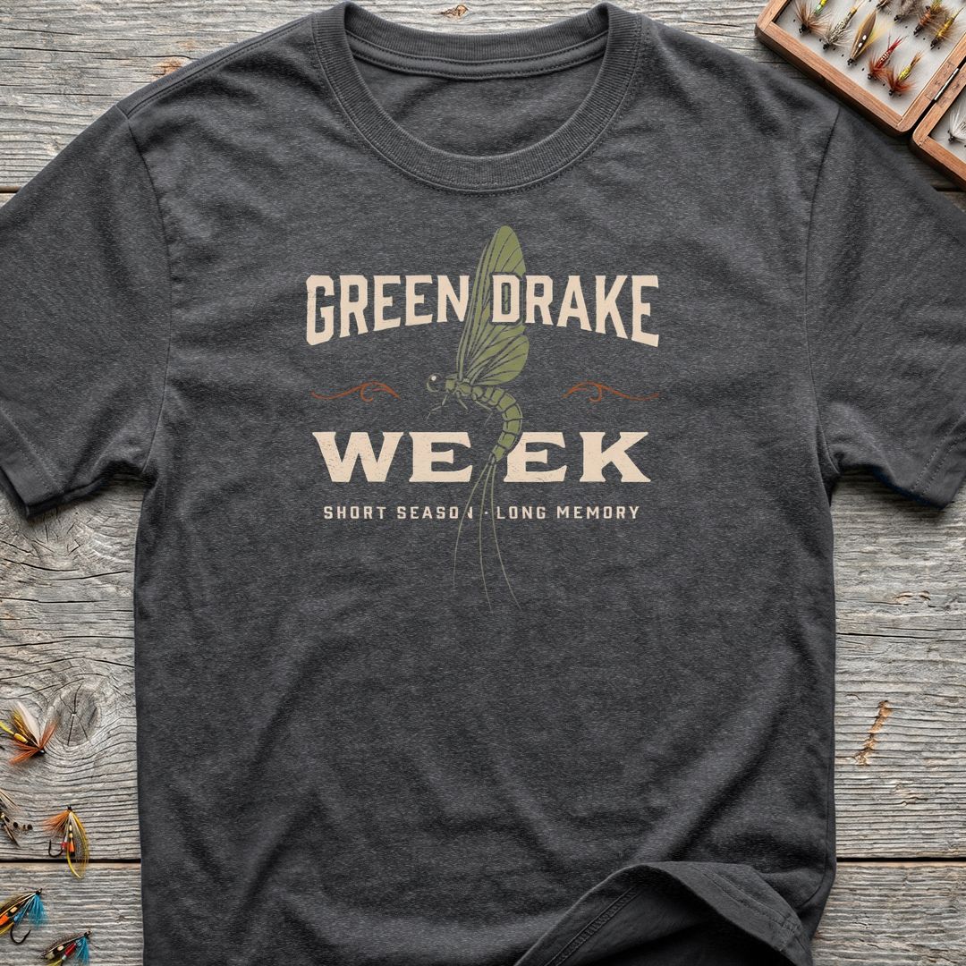 Green Drake Week - Dark Heather t-shirt