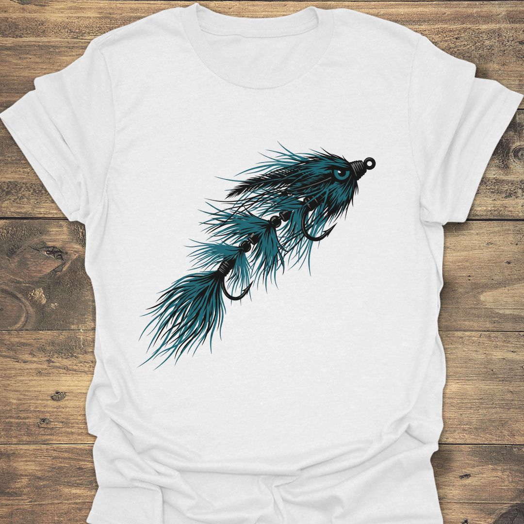 Articulated Streamer Fly - White t-shirt