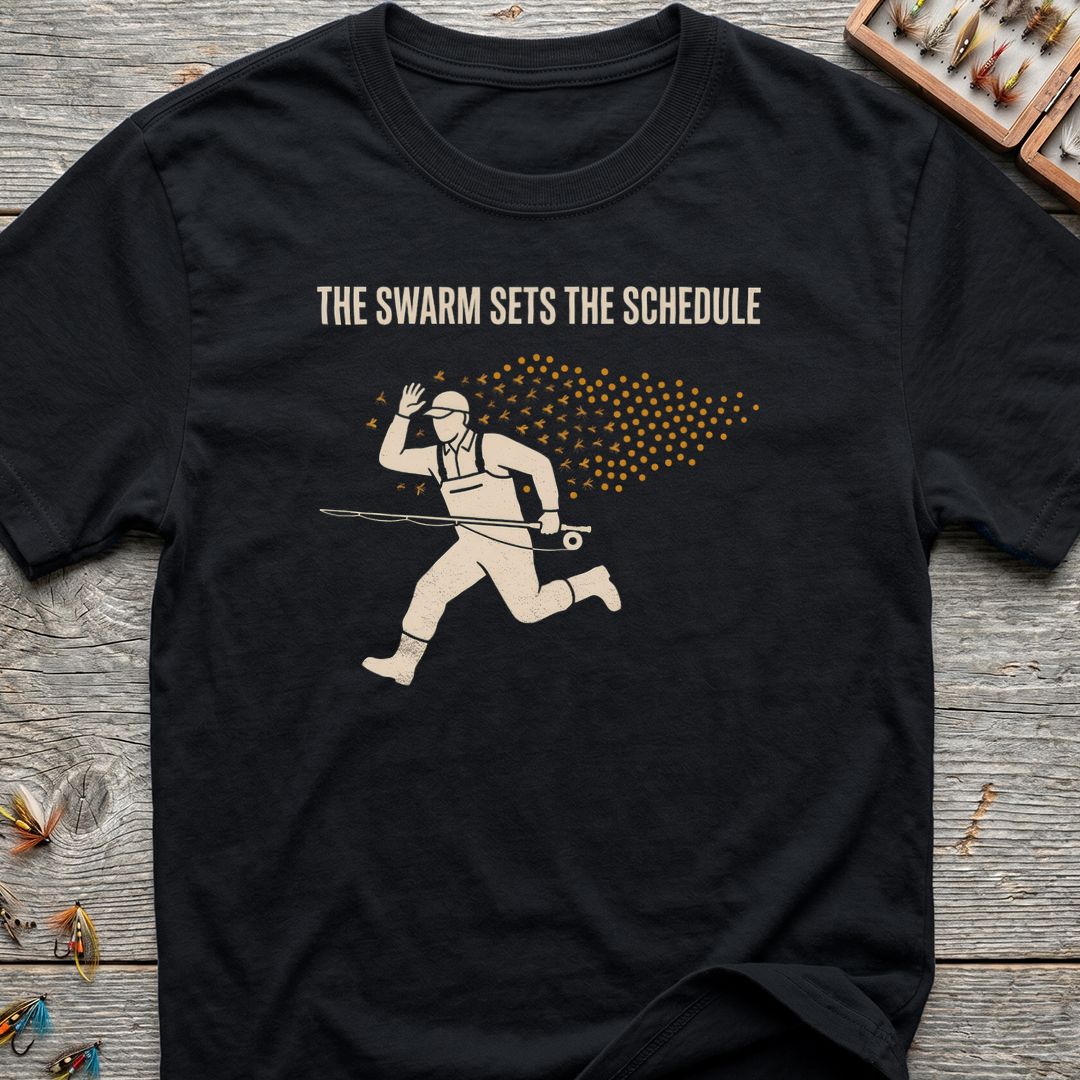 The Swarm Sets The Schedule - Black t-shirt