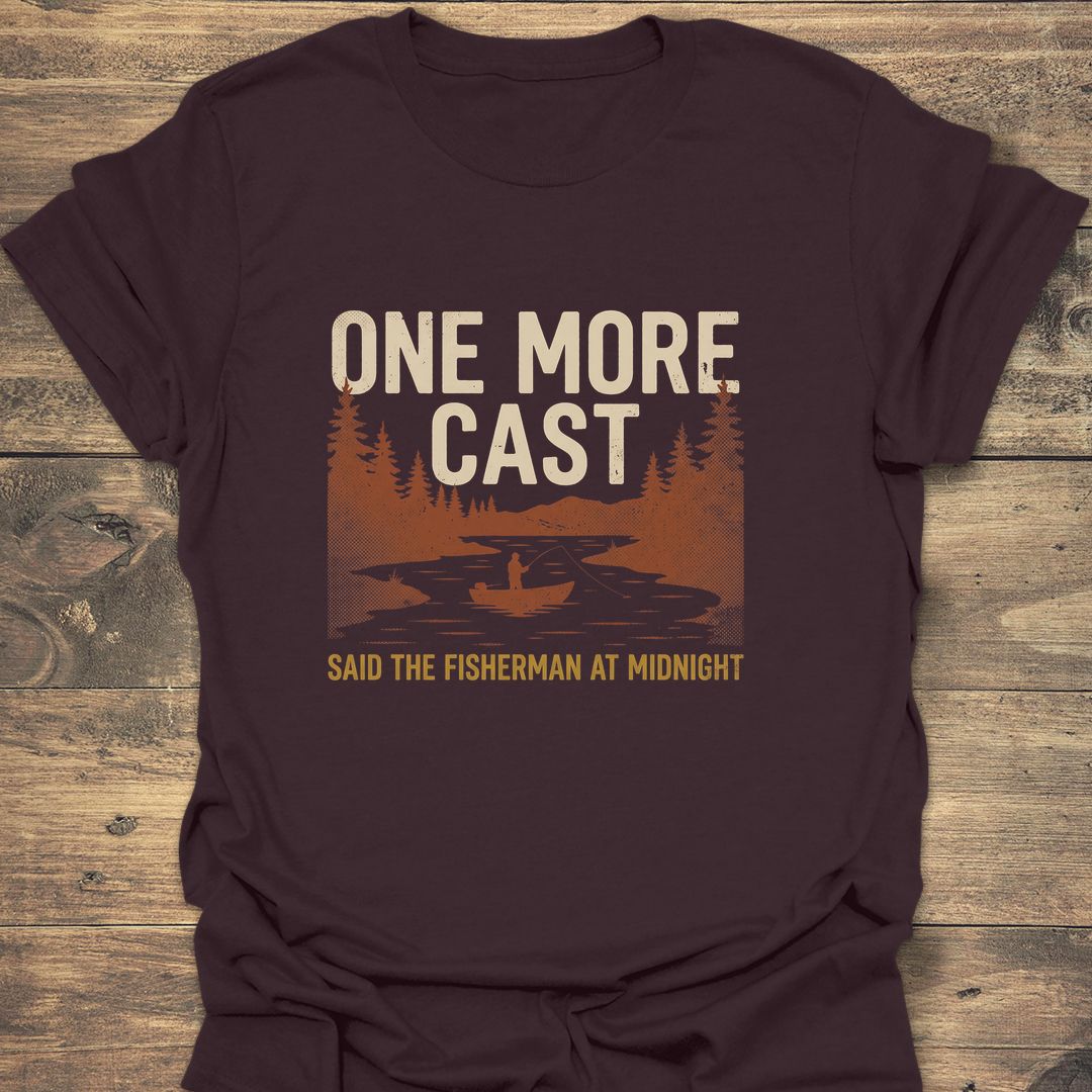 One More Cast At Midnight - Dark Chocolate t-shirt