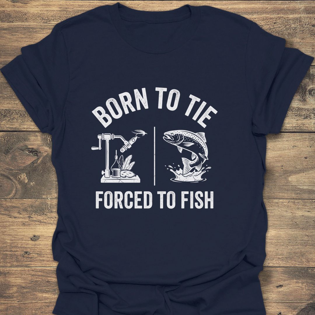 Born To Tie Forced To - Navy t-shirt