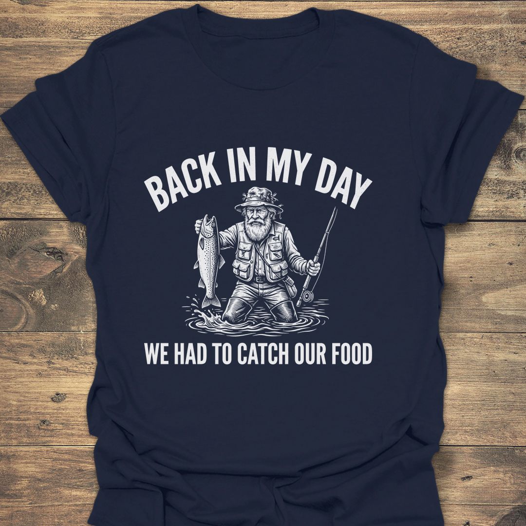 Back In My Day Catch - Navy t-shirt