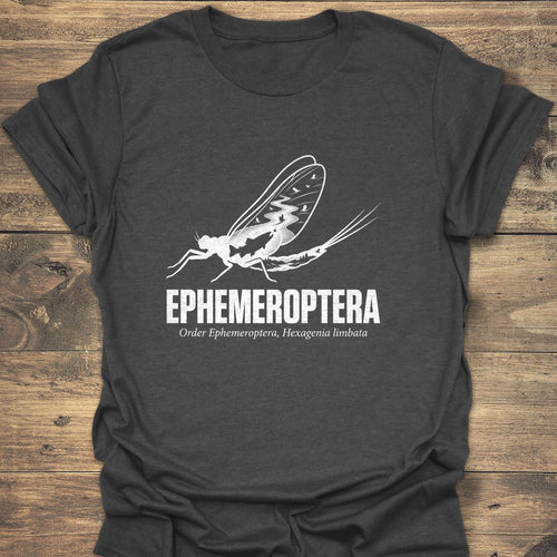 Ephemeroptera Mayfly Hatch - Dark Heather t-shirt