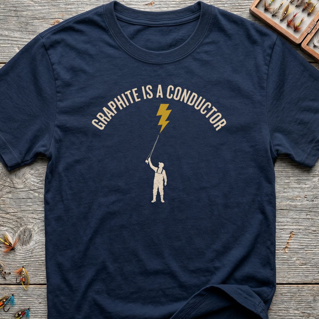 Graphite Is A Conductor - Navy t-shirt