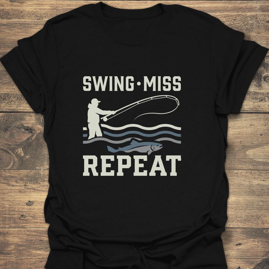 Swing Miss Repeat - Black t-shirt