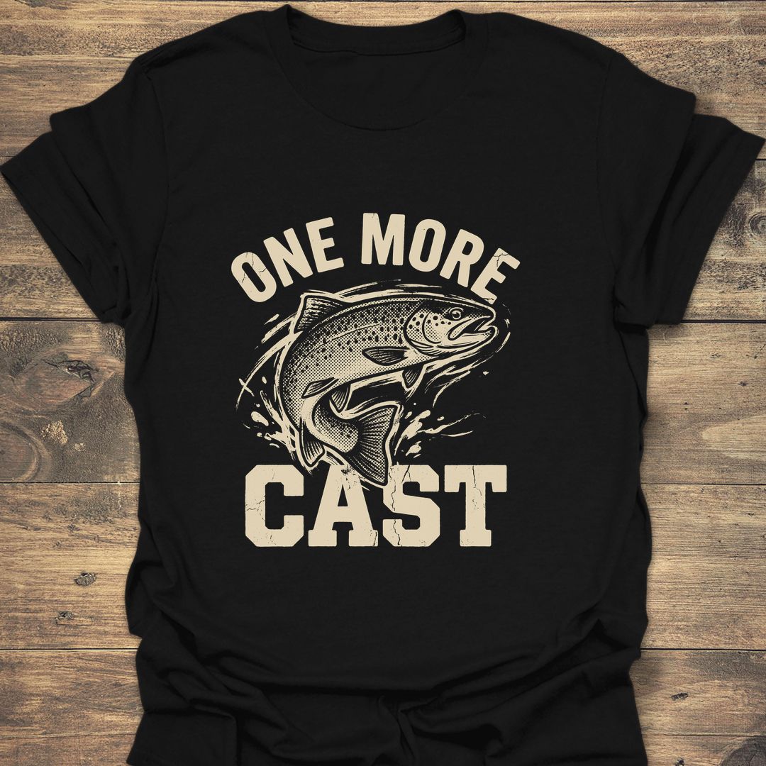 One More Cast Trout - Black t-shirt