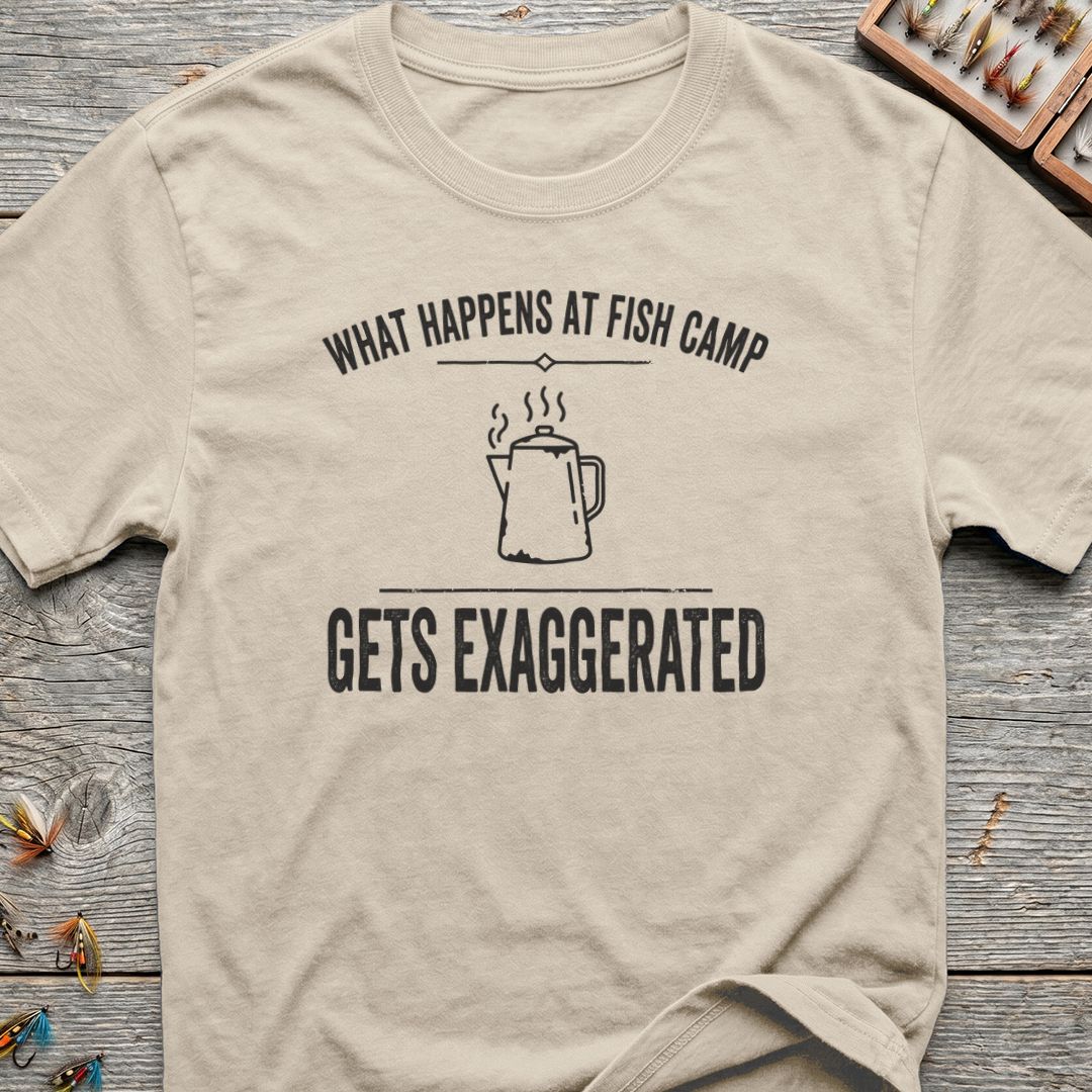 What Happens At Fish Camp - Natural t-shirt