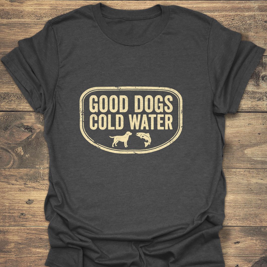 Good Dogs Cold Water - Dark Heather t-shirt